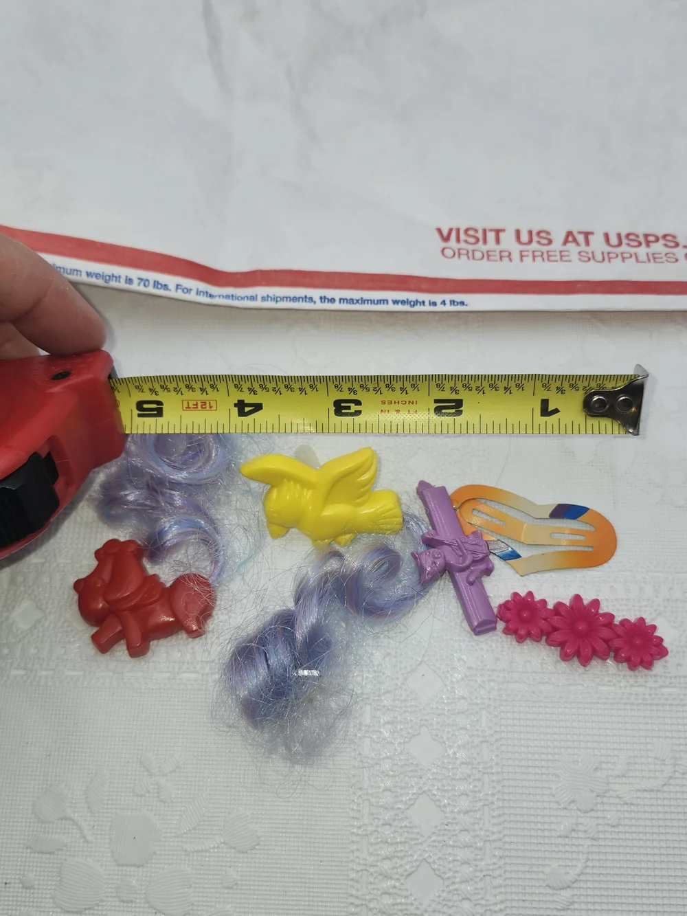 Vintage 80s kids child  purple hair barrette clip pony charms clip fake  heart